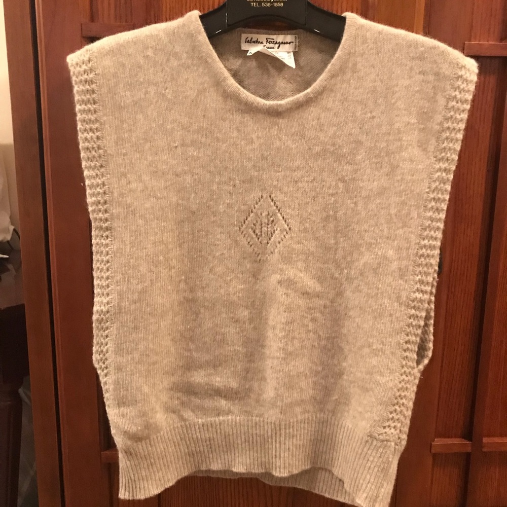 Salvatore Ferragamo Angora/wool sweater/ vest